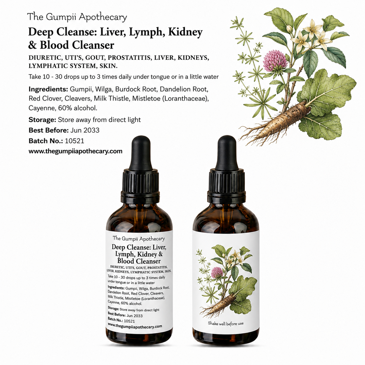 Deep Cleanse Extract | Liver, Lymph, Kidney & Blood Cleanser