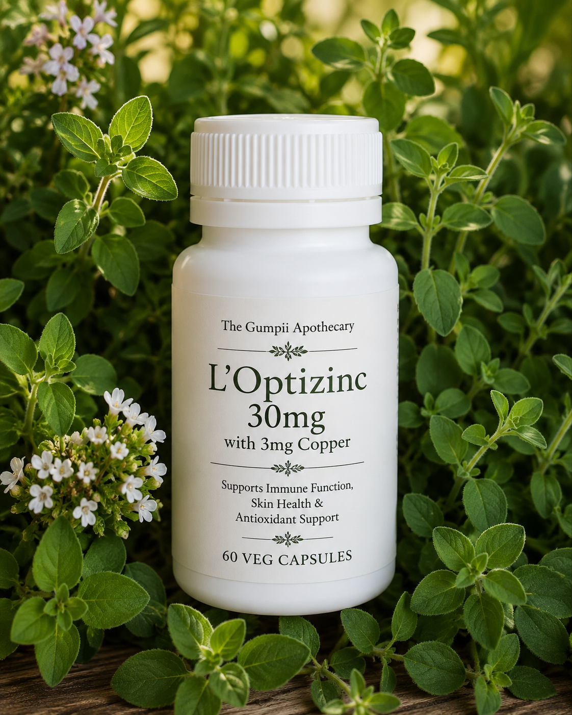 Zinc Mono-L-Methionine 30mg with 3mg Copper | High-Absorption Zinc — 60 Veg Capsules
