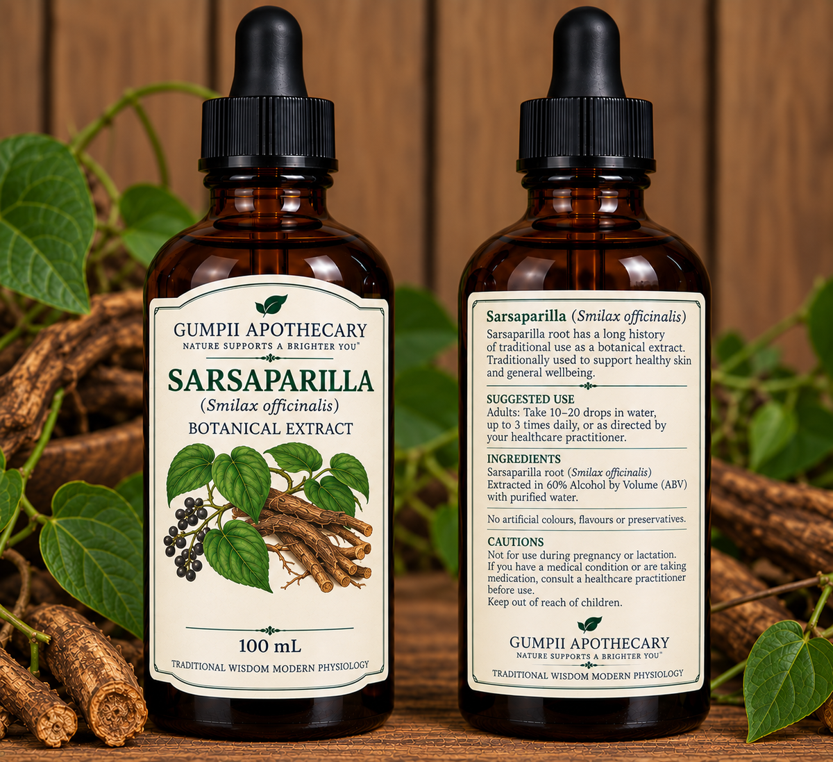 Gumpii Apothecary Sarsaparilla (Smilax officinalis) Botanical Extract 30ml 50ml 100ml