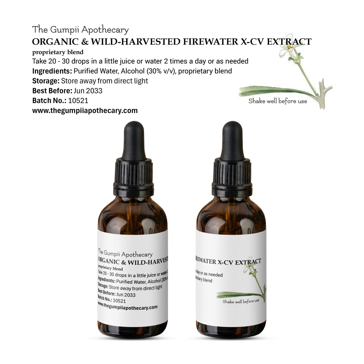 Firewater X-CV Alcohol Extract | Broad-Spectrum Herbal Tonic | The ...